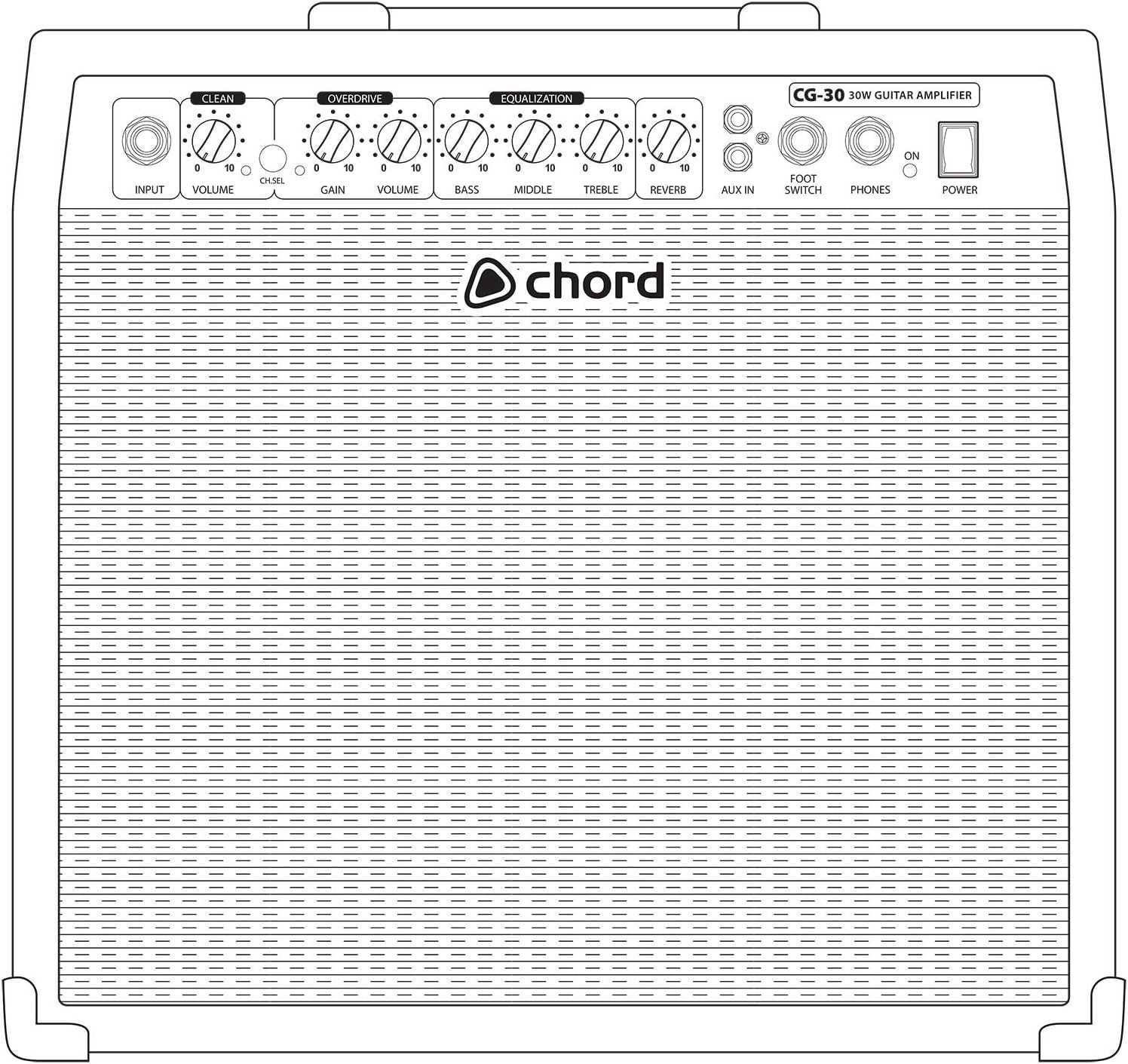 CG Retro 30W Guitar Combo Amp Headphone Output Clean & Drive Channels
