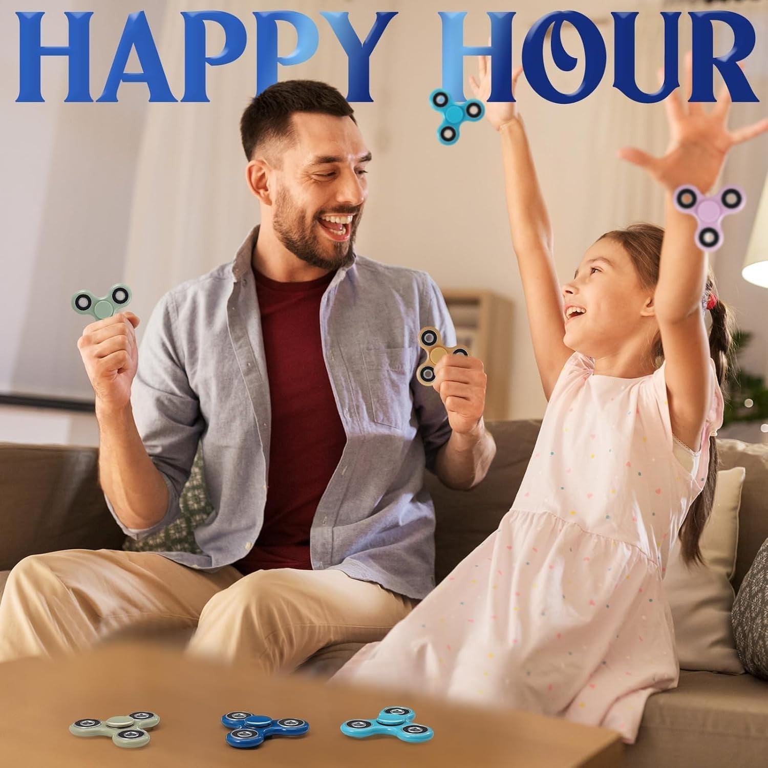 18 Pack Fidget Spinner Toys Bulk Sensory Stress Relief ADHD 6 Colors