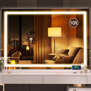 LED Vanity Mirror 120x75cm Wall/Table Makeup Mirror Touch Dimmer Light