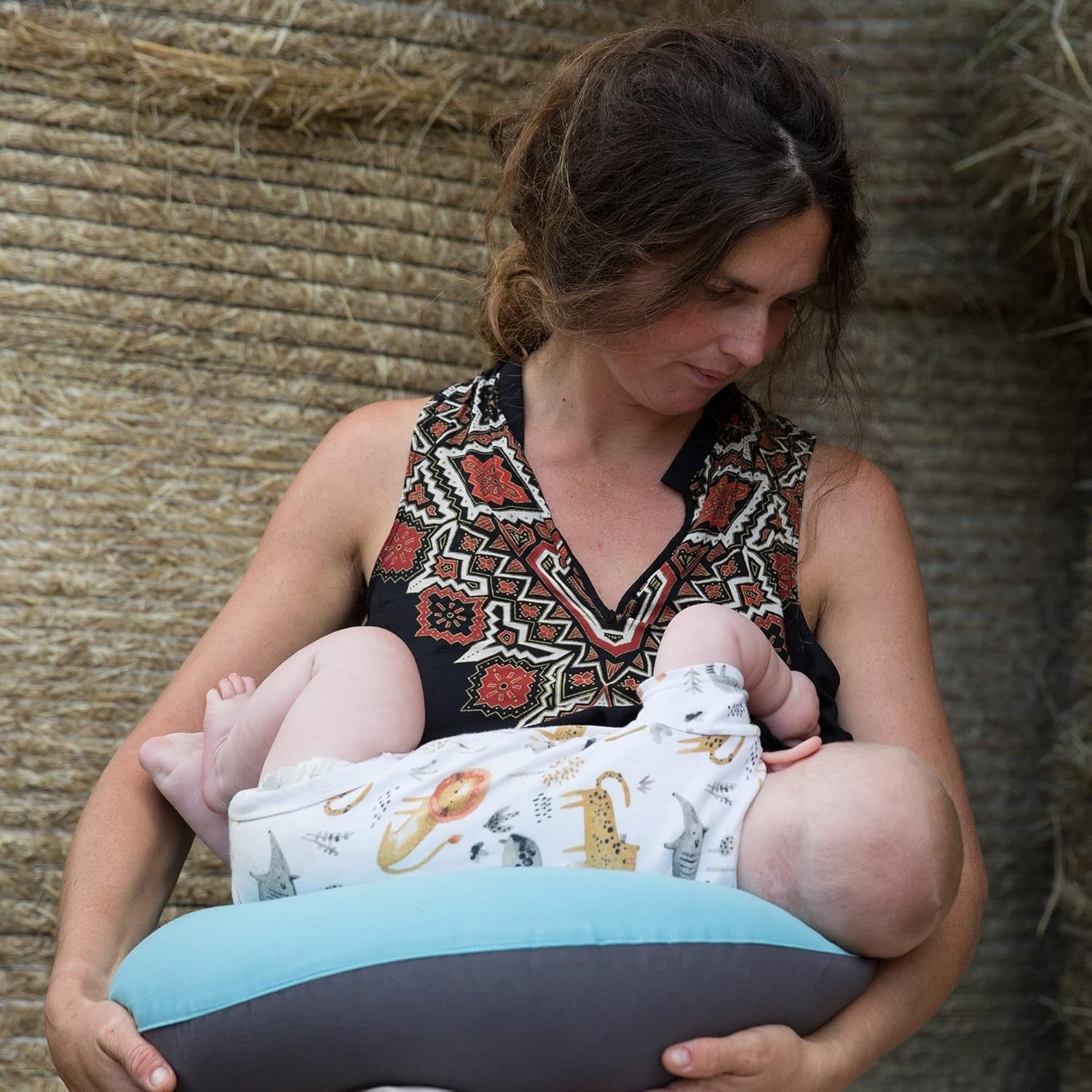 Luxury Breastfeeding Nursing Pillow 100% Cotton Washable Maternity Support