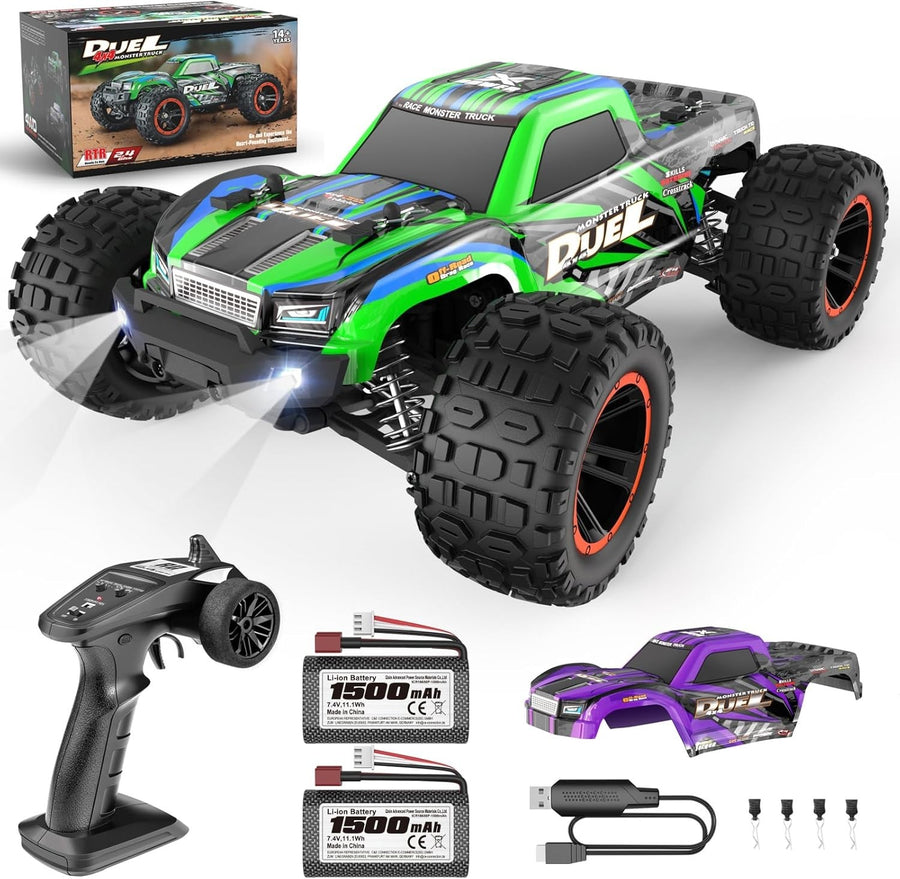 1:14 4WD RC Monster Truck 39KPH Waterproof Off-Road Car 2.4GHz Electric 4x4