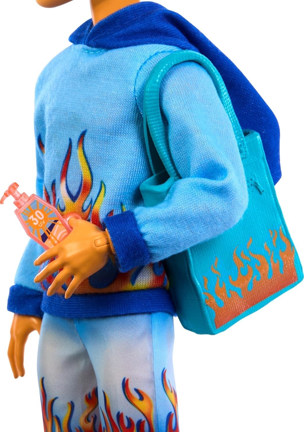 Beach Vacation Fashion Doll Flame Hoodie Swim Trunks Accessories