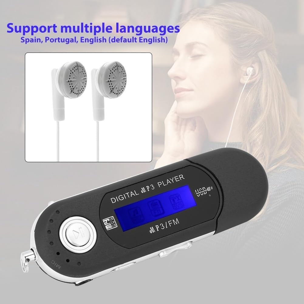 32GB USB MP3 Player with FM Radio LCD Display Earphones