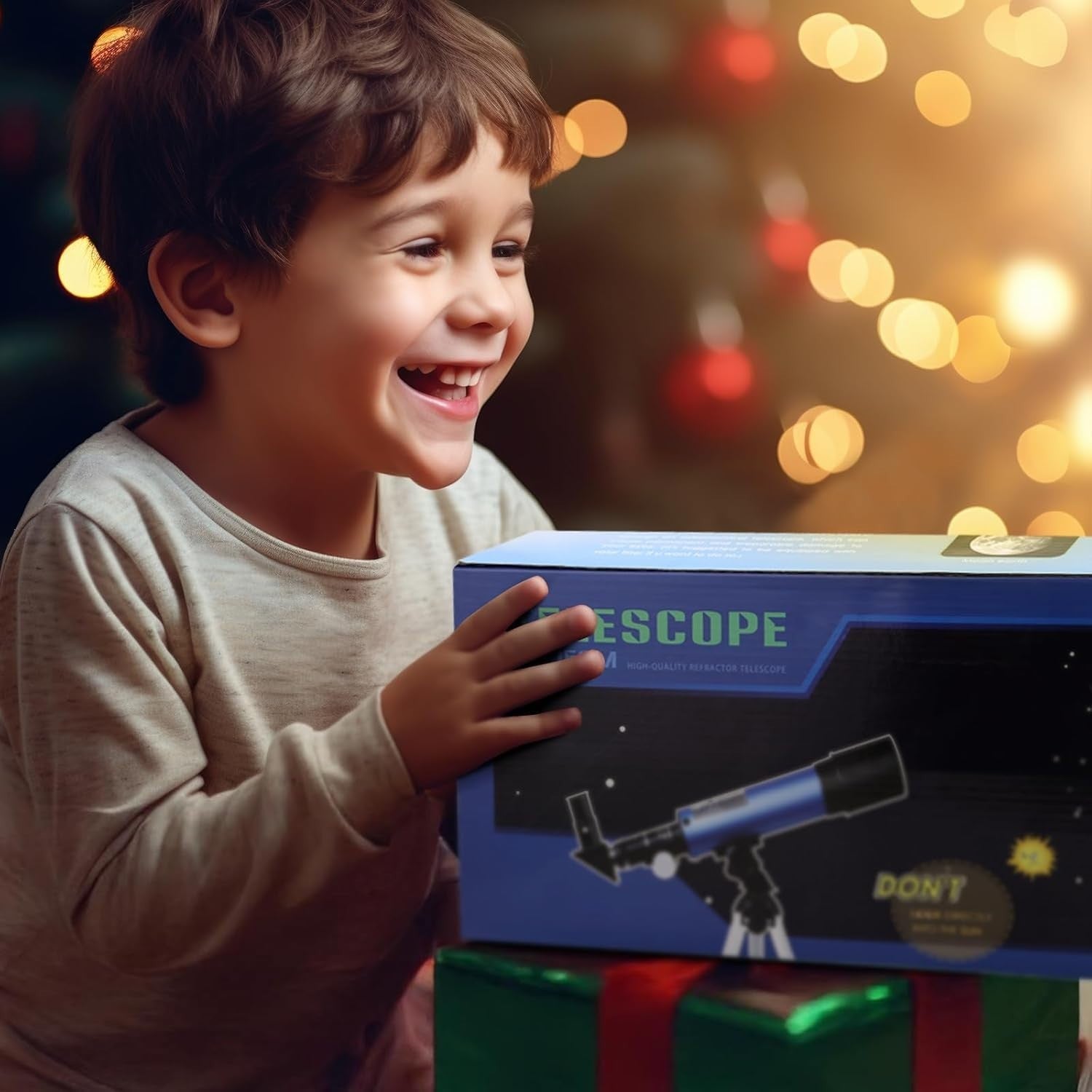 Cowiewie Kids Telescope, 50mm 360mm Refractor with Tripod & Eyepieces