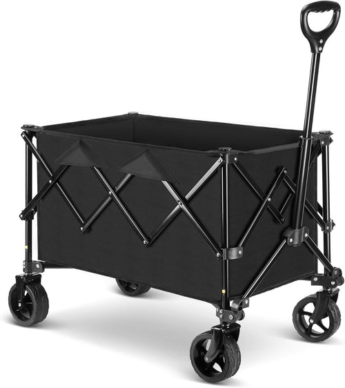 140L Folding Festival Wagon Heavy Duty Garden Camping Trolley 100kg Capacity