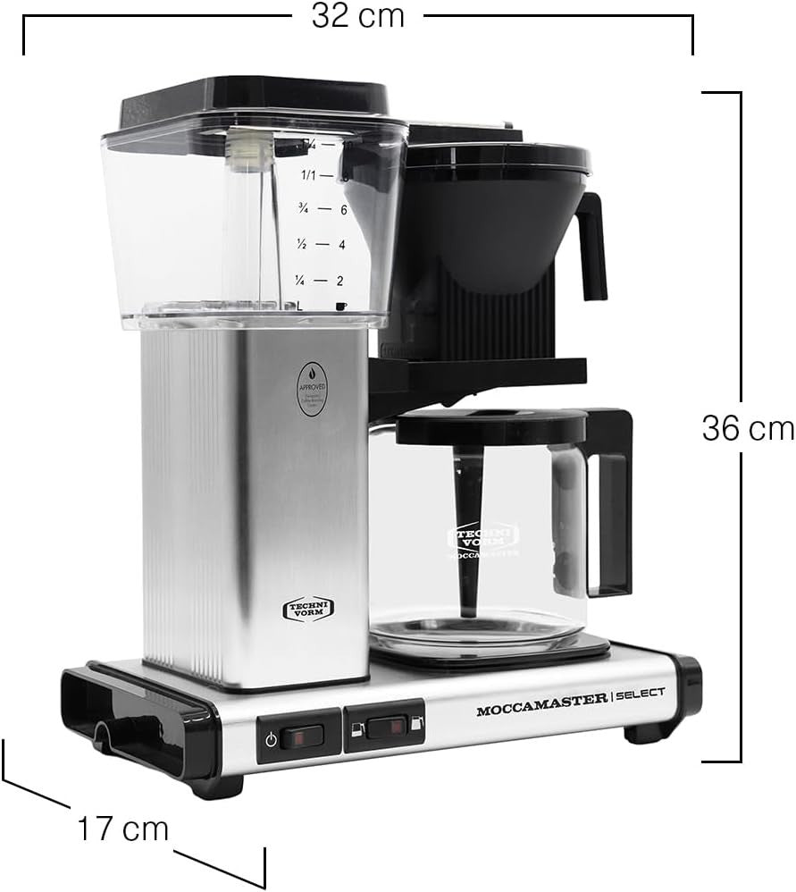 Premium Filter Coffee Machine 1.25L | Fast Brew Drip Maker with Jug & UK Plug