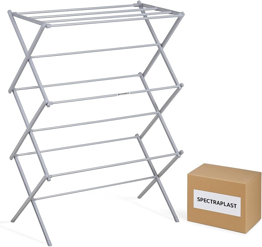 3 Tier Extendable Clothes Airer Heavy Duty Folding Drying Rack Indoor Outdoor