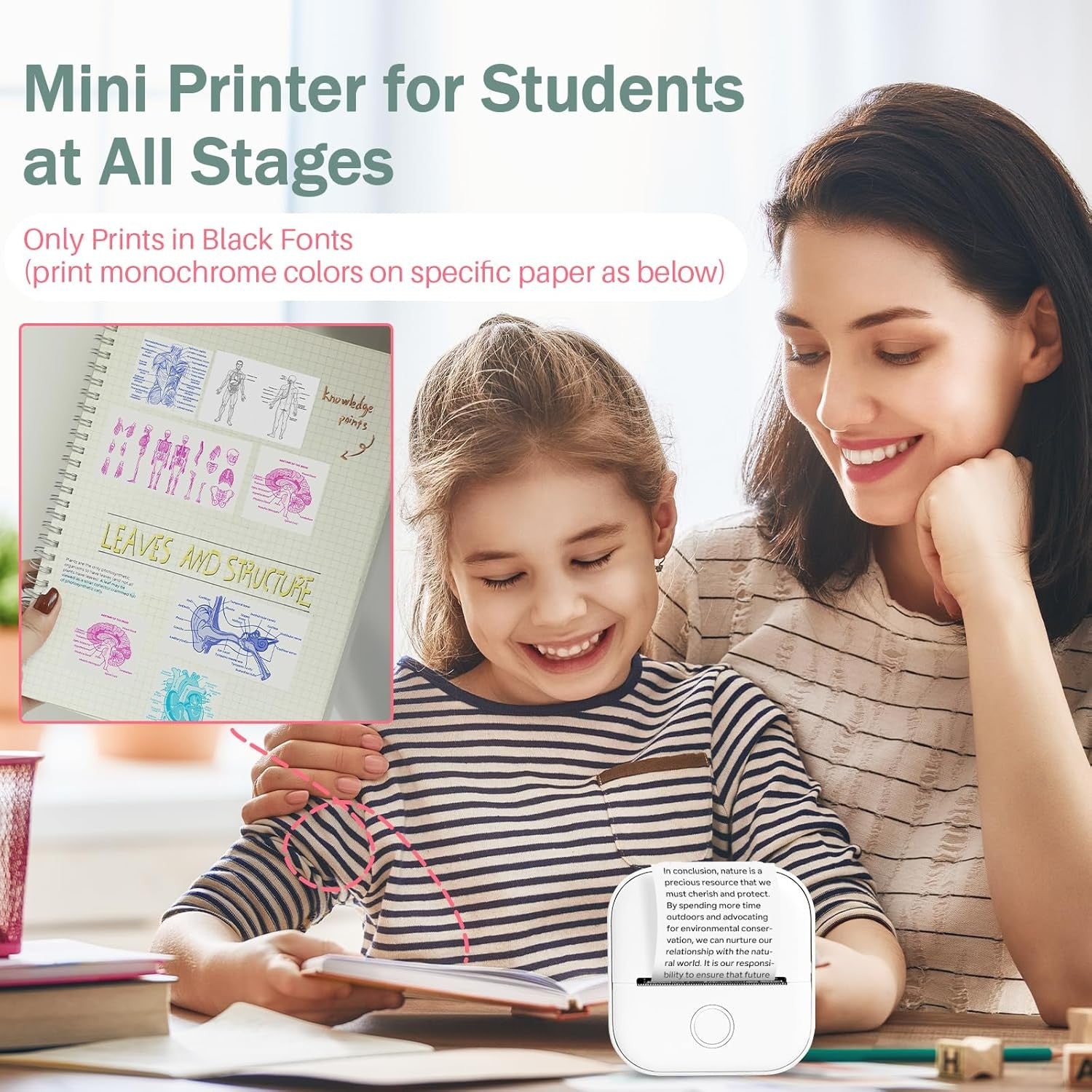 Mini Bluetooth Thermal Sticker Printer Inkless Portable Label