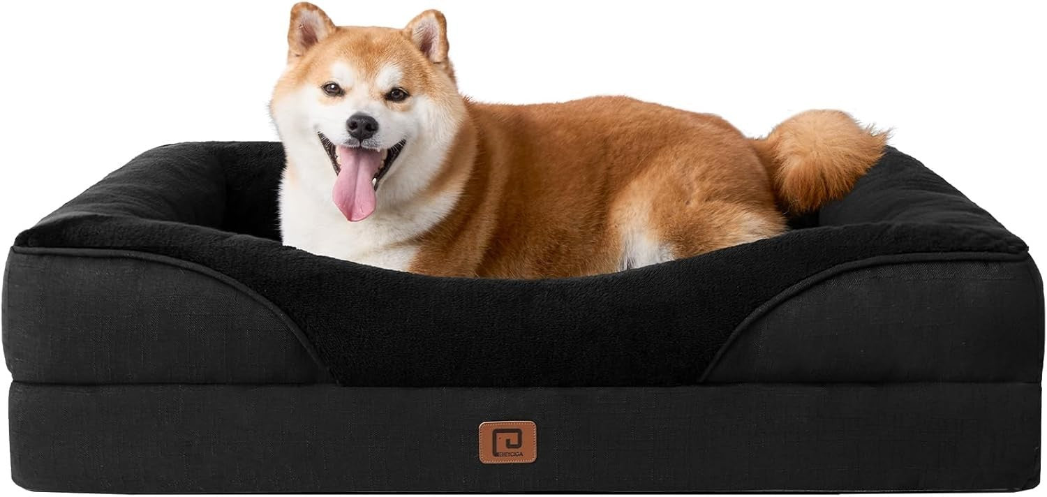 Large Waterproof Orthopedic Dog Sofa Memory Foam 91x68x17cm