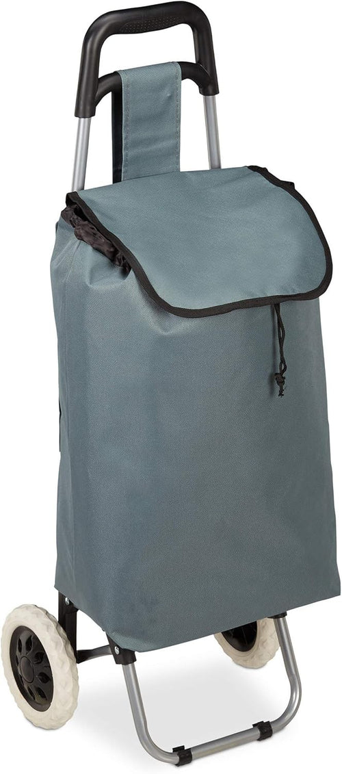 Folding Shopping Trolley Wheels Removable 28L Grocery Bag Lightweight