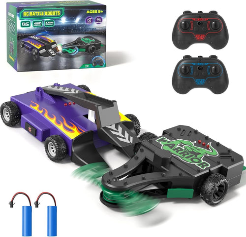 RC Battle Robots 2-Pack with 360° Spin & Vibrating Controllers for Kids