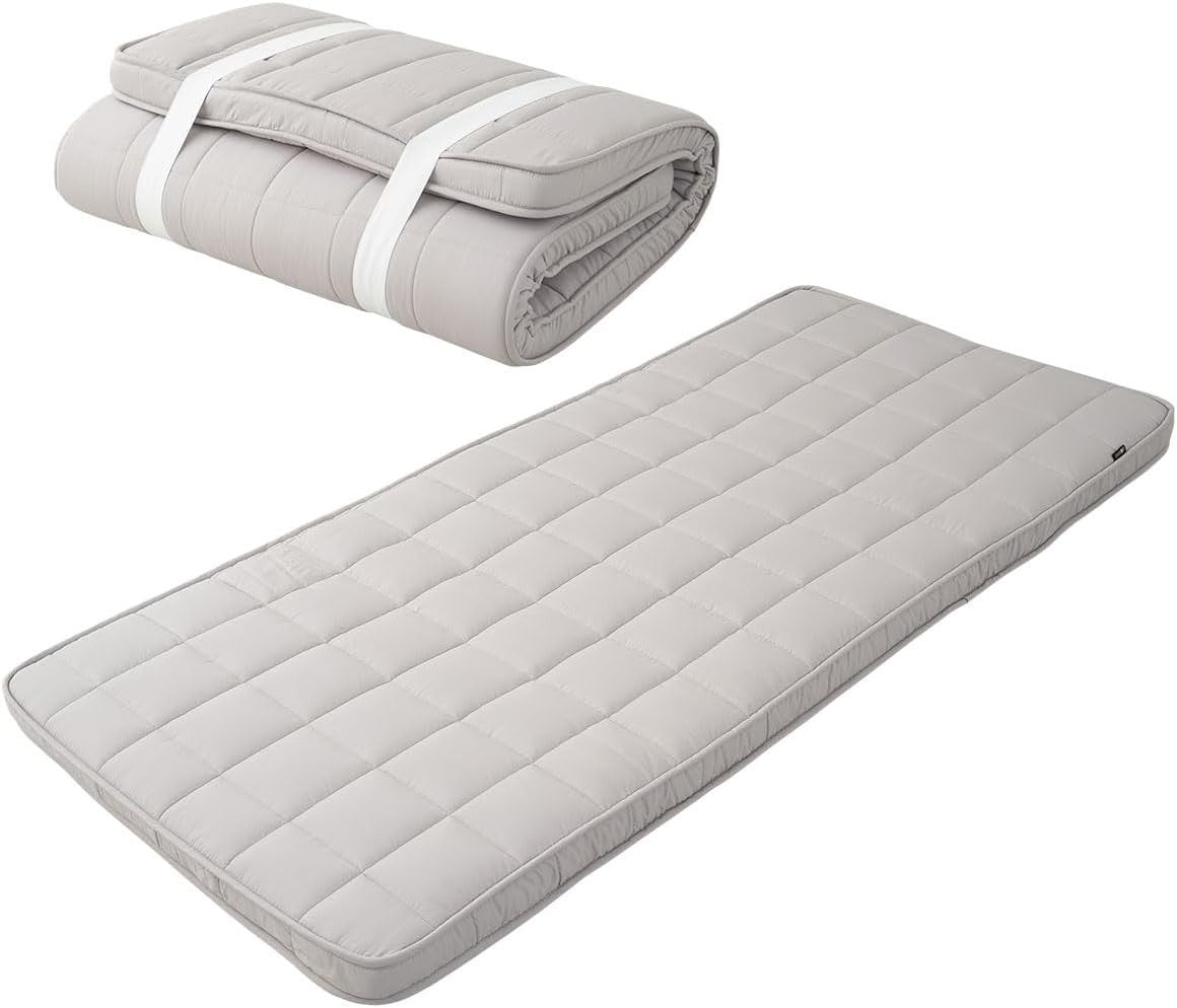 Premium Japanese Floor Mattress Futon - Foldable, Breathable, 3-Layer Comfort
