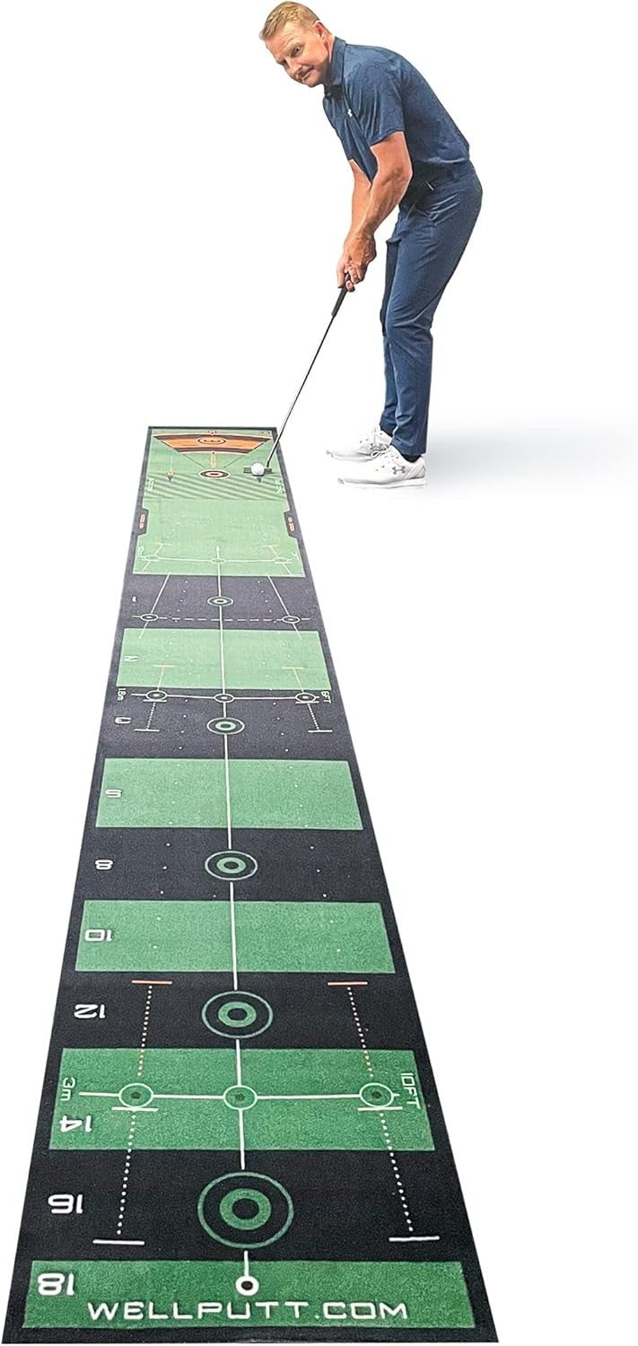 Golf Putting Mat High Speed 100ft Practice Training Green Alignment