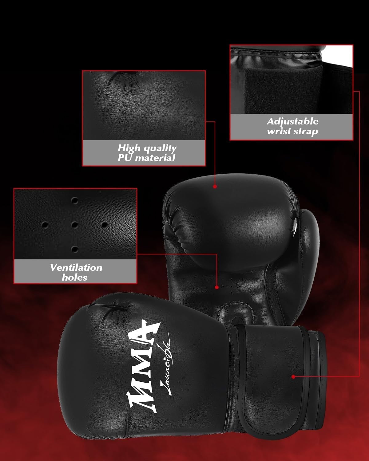 4ft Hanging Boxing Punch Bag Unfilled Training Set Gloves MMA