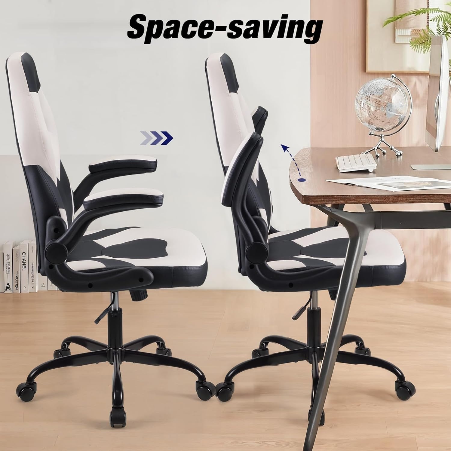 Ergonomic White Gaming Chair Recliner Office Swivel Computer Desk Seat New