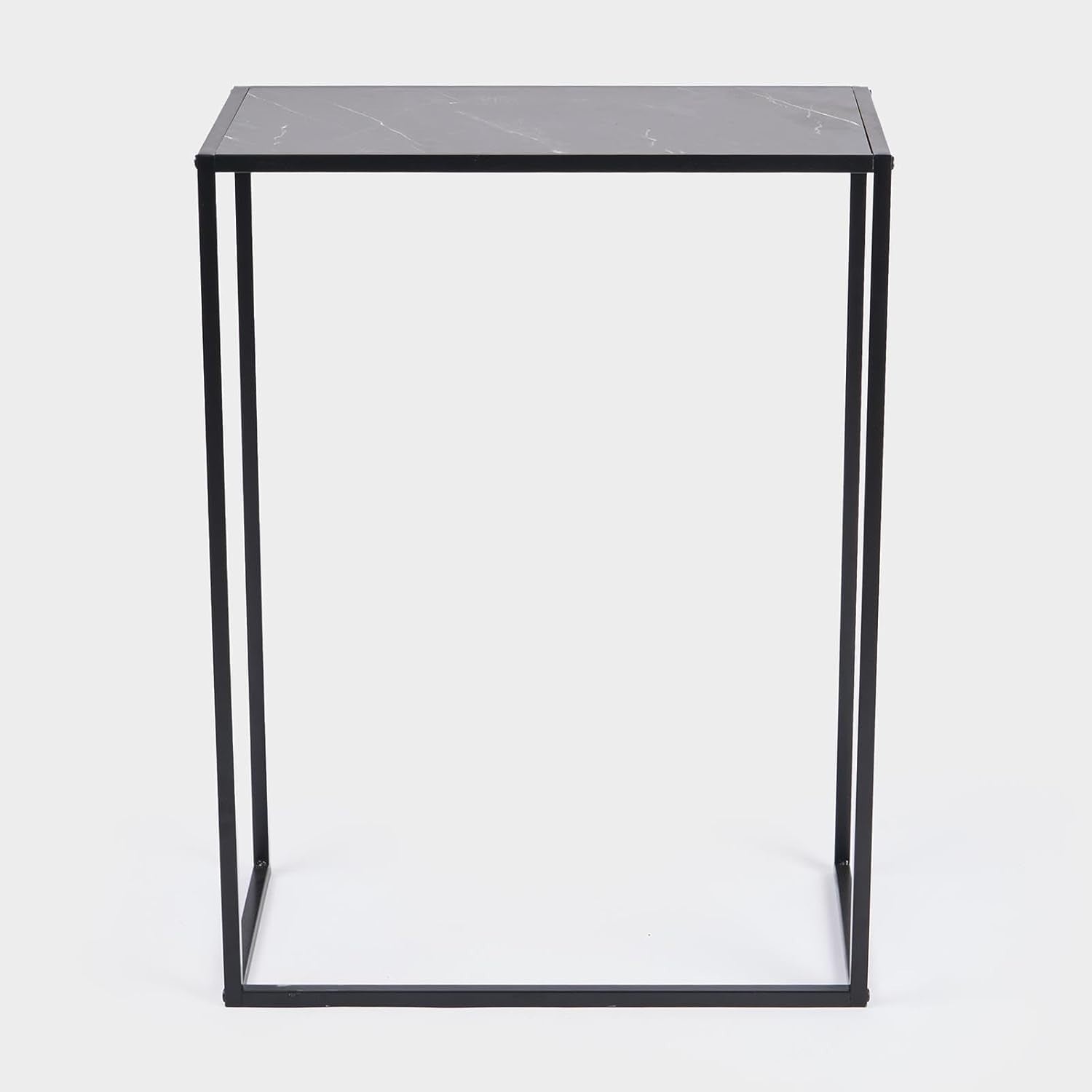 Slim Marble Effect Console Table with Metal Frame for Hallway & Entry