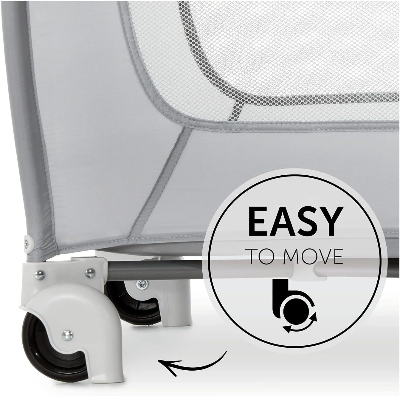 Travel Cot with Changing Mat Wheels Storage Bag Newborn Bed Foldable 120x60cm