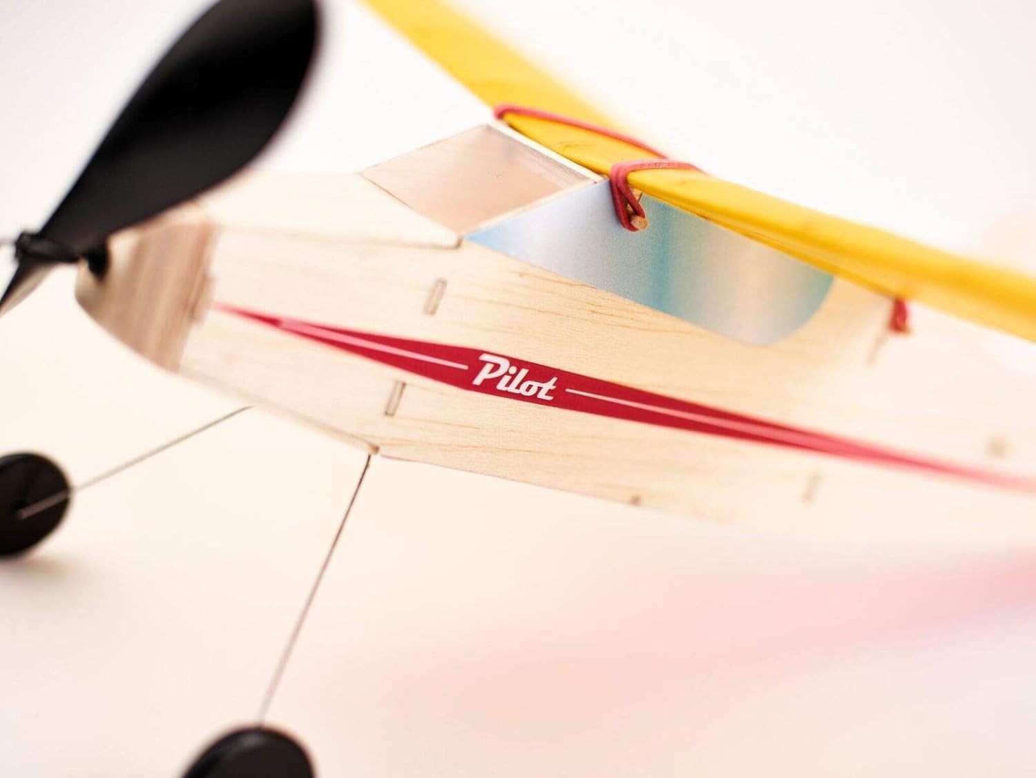 Flying Balsa Wood Plane Kit | Rubber Powered Model Aircraft Easy Build Set
