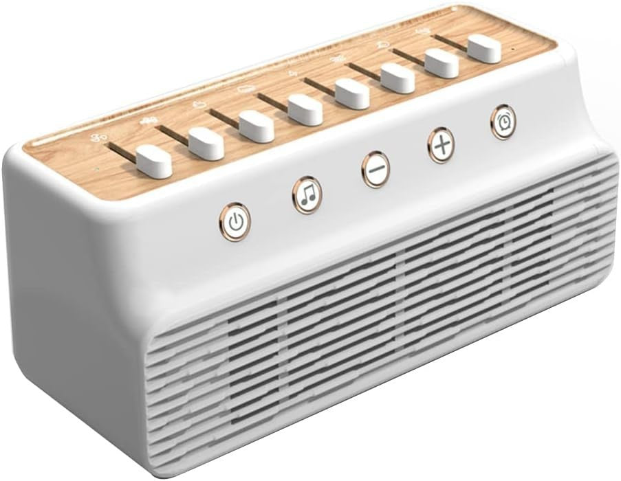 Bluetooth White Noise Machine with 8 Soothing Sounds & Timer Sleep Aid