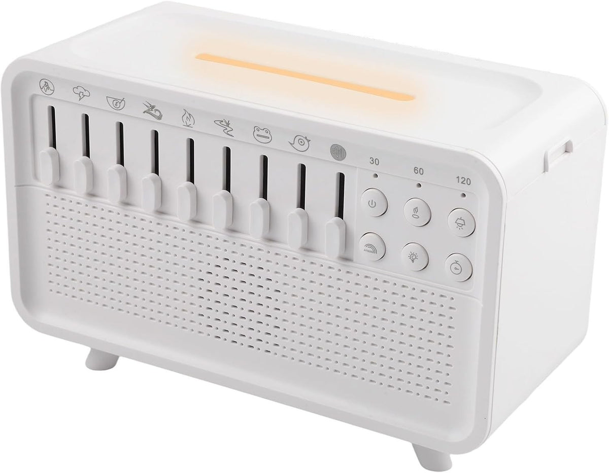 White Noise Machine Humidifier Aroma Diffuser Night Light 8 Sounds