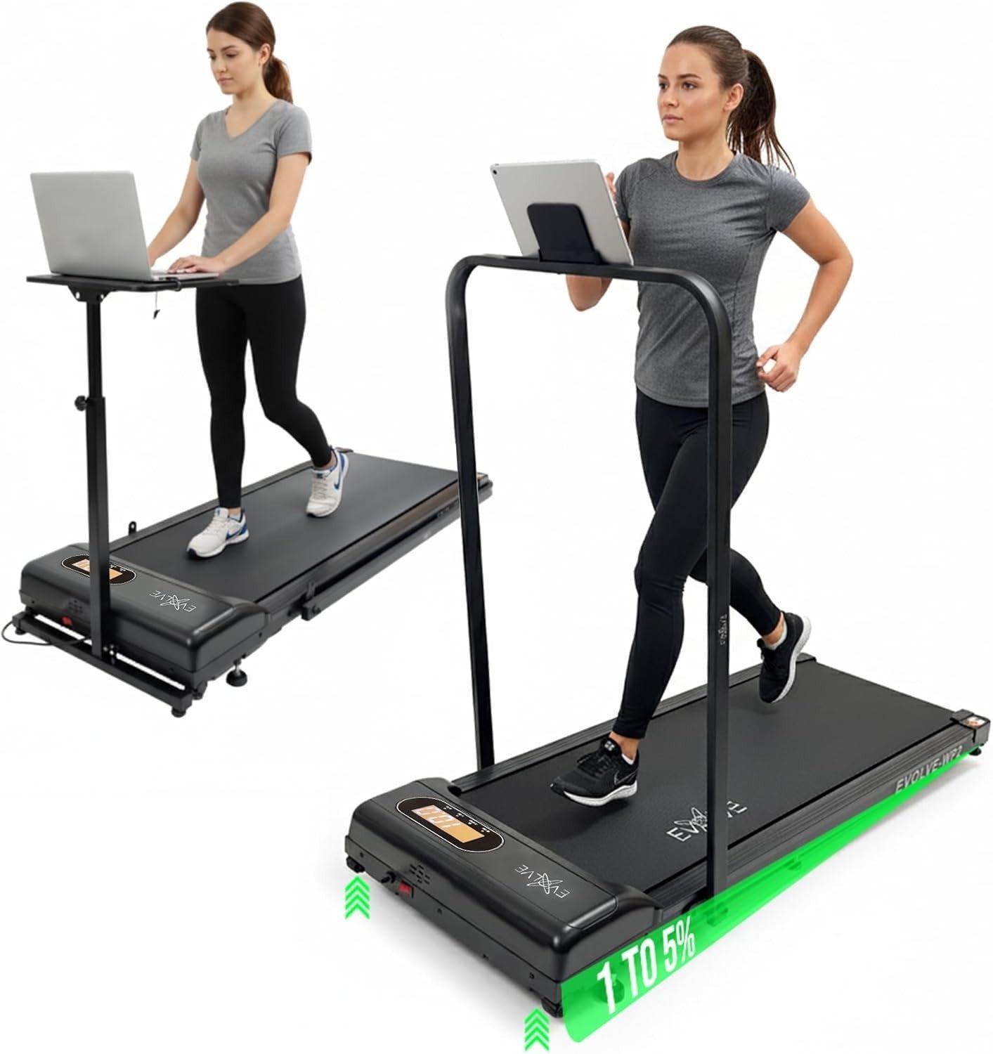Foldable Under Desk Walking Treadmill 10KM/H Home Office Gym Pad
