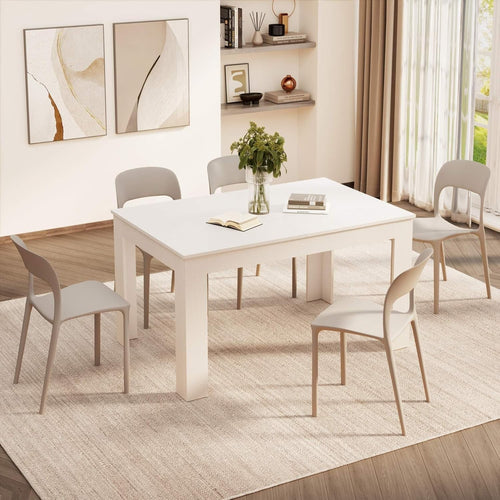 Extendable Dining Table  Canaletto Waln 220cm Wood 6–8 Seater Modern Space Saver