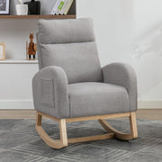 Nursery Rocking Chair for Adults High Back Boucle Armchair Glider Comfy