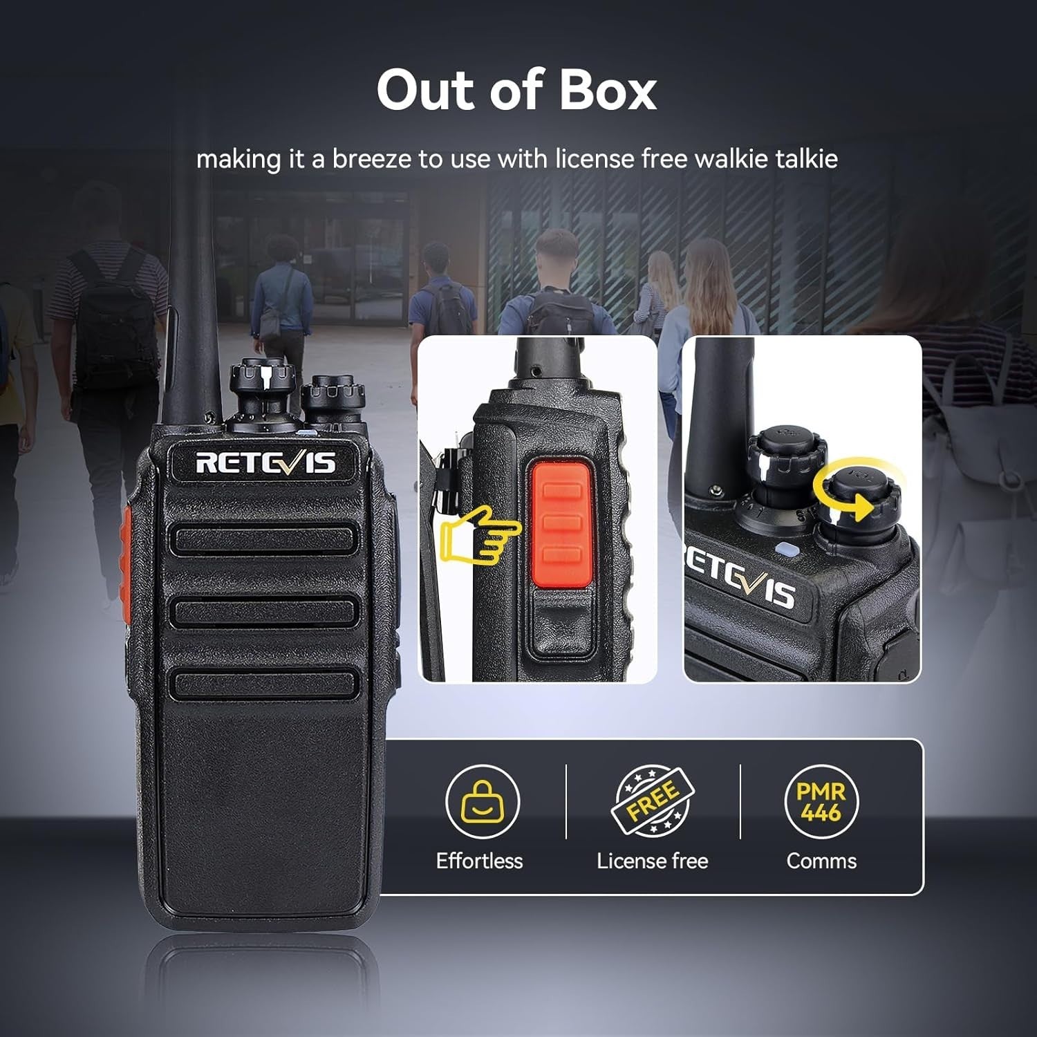Professional Walkie Talkies 10 Pack Long Range PMR446 2 Way Radio Set