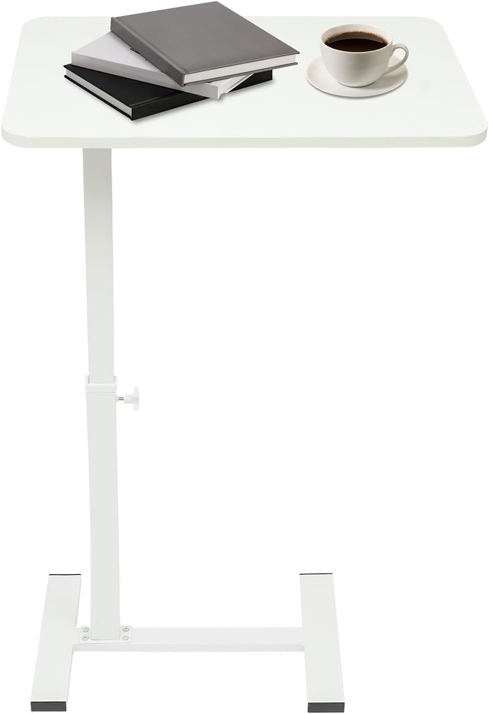 Rolling Laptop Table Height Adjustable Standing Desk with Wheels Bed Table