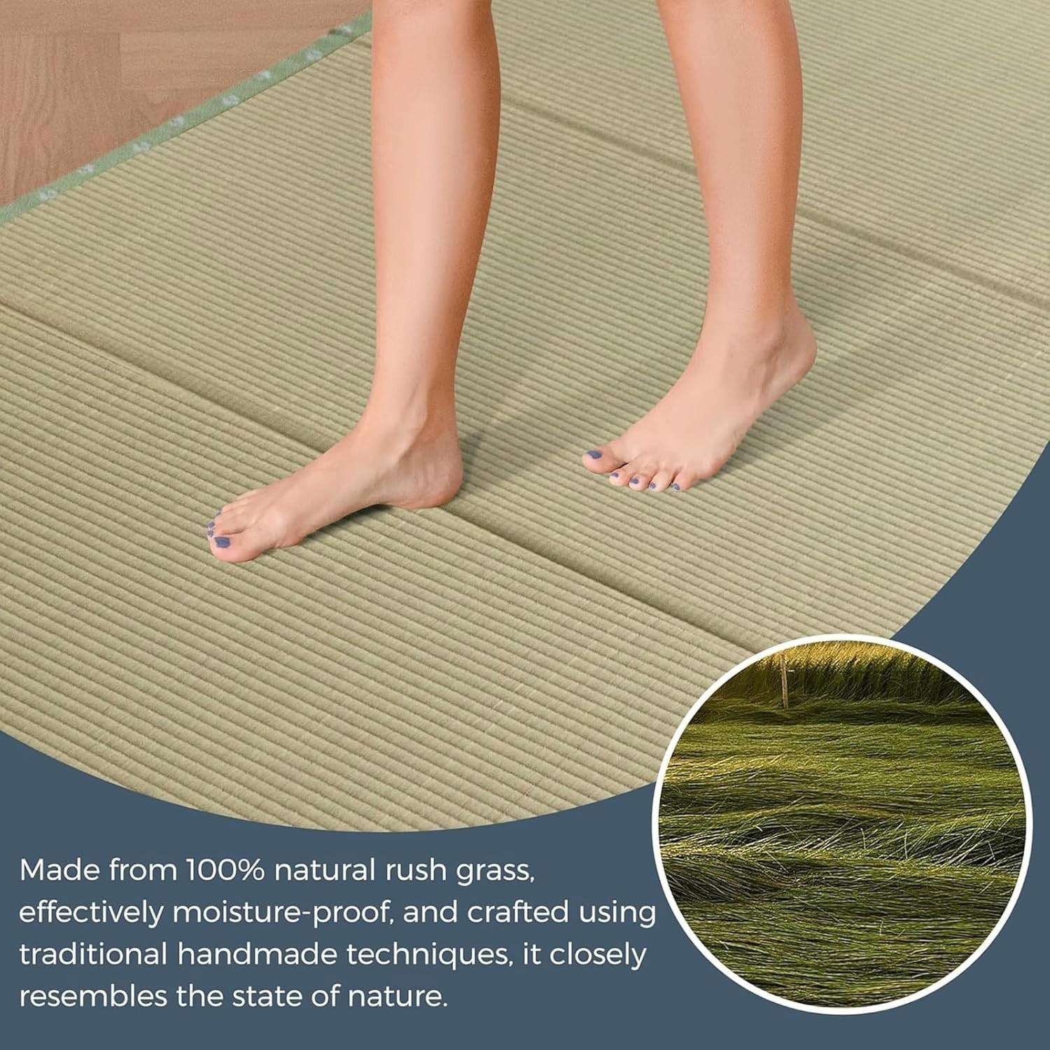 Japanese Tatami Foldable Mattress 3-Fold Firm Futon Mat Meditation Yoga Bed