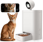 Smart Automatic Cat Feeder Camera 2K WiFi App Control 5.5L Food Dispenser