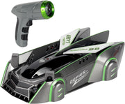 Grey Wall Climbing RC Car – Laser Remote Control Stunt Toy for Kids & Teens