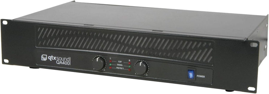 QA400 400W Stereo Power Amplifier 2U Rack Mount Balanced Inputs