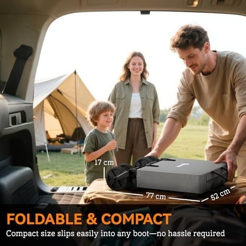 Portable Folding Garden Trolley 90L Camping Shopping Wagon