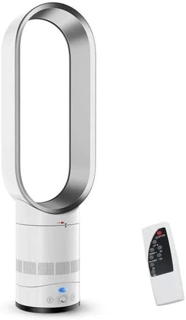 56cm Tower Fan Grey Bladeless Cooling Fan w/ Remote – 8H Timer & Air Purifier