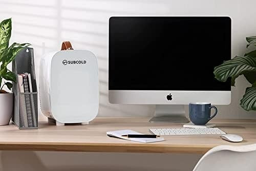 6L Mini Fridge Cooler USB & AC Portable for Bedroom Car Office White