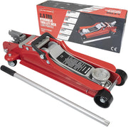 2.5 Ton Low Profile Trolley Jack Heavy Duty Car Lift 85–380mm Hydraulic Red