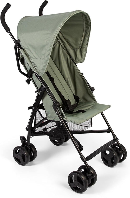 Lightweight Stroller Compact Fold Pushchair Reclining Seat 5-Point Harness Sage