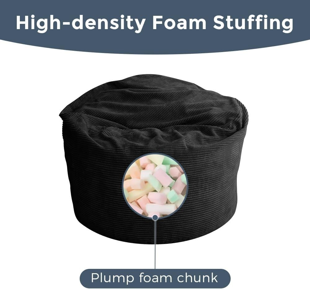 Convertible Bean Bag Bed Sofa – Soft Corduroy, Removable Cover, Multi-Use