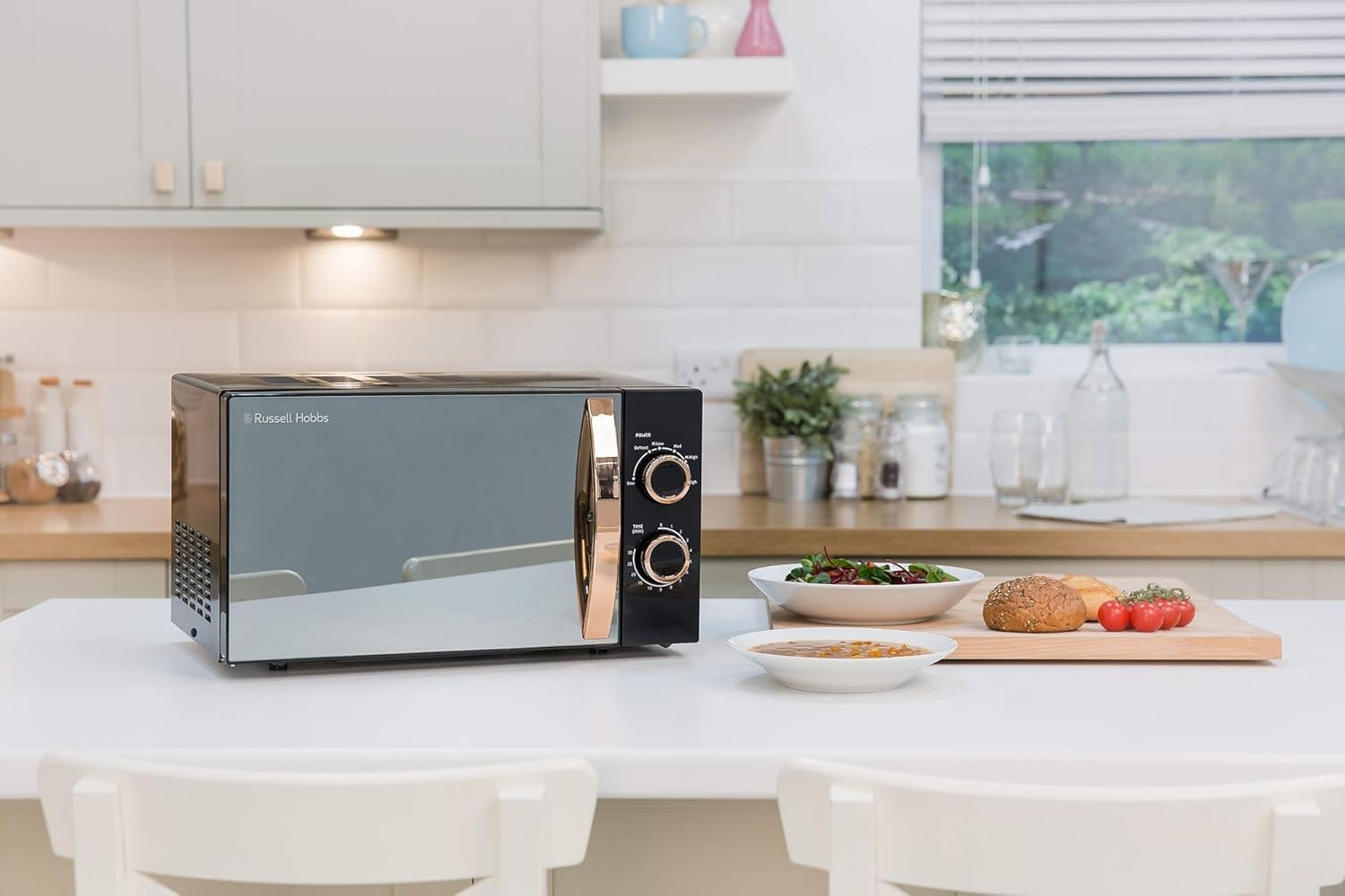 17L 700W Microwave & 1.7L 3000W Kettle Rose Gold Set