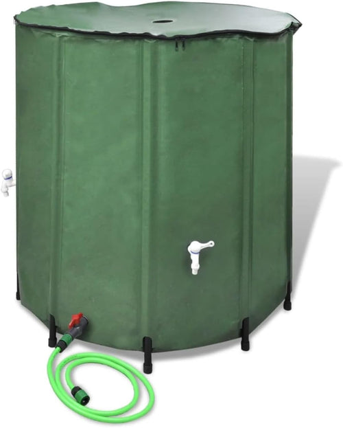 Collapsible 250L Slimline Garden Water Butt Tank with Stand & Tap
