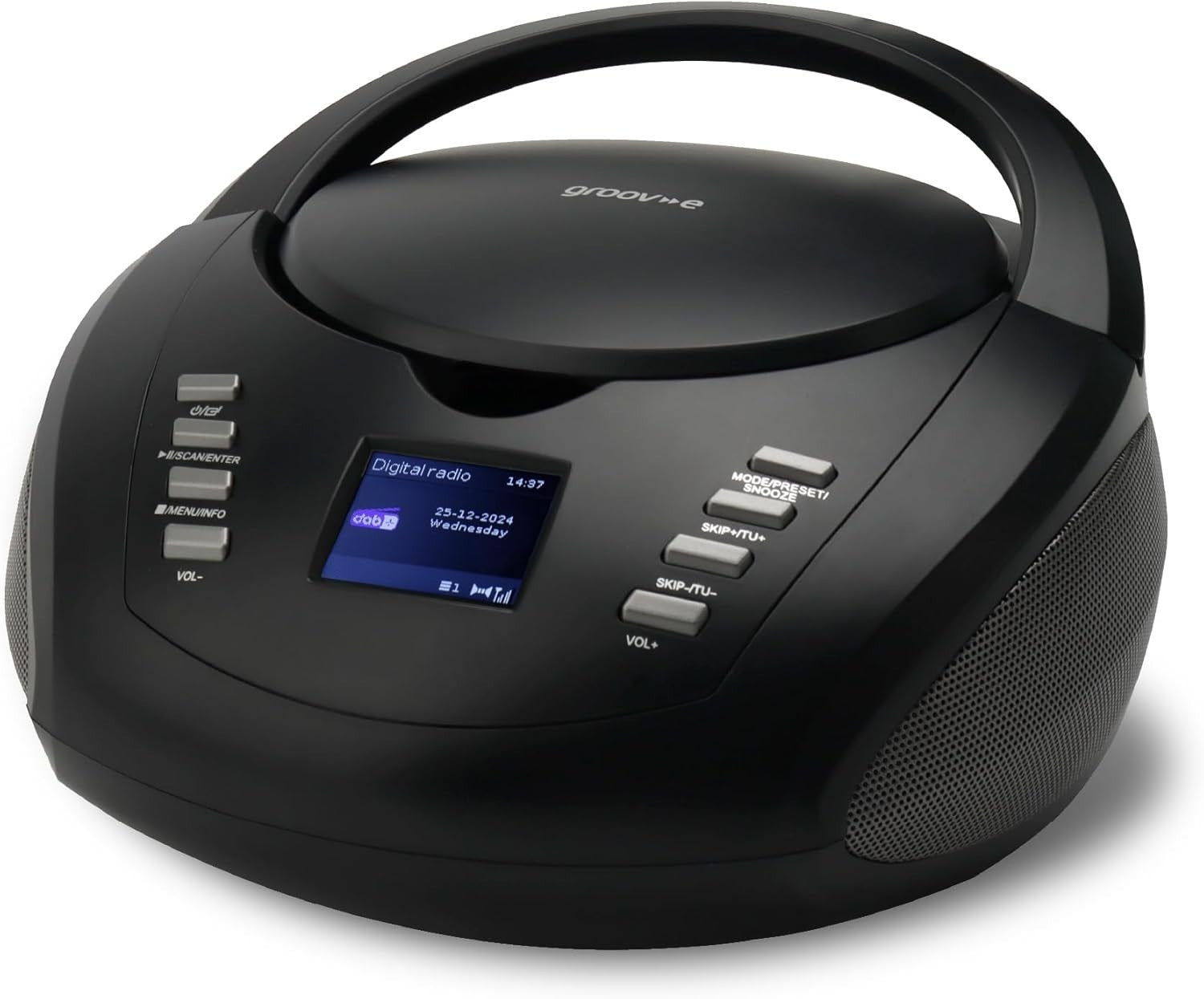 Portable DAB Boombox CD Player with Bluetooth, Radio & Alarm Clock