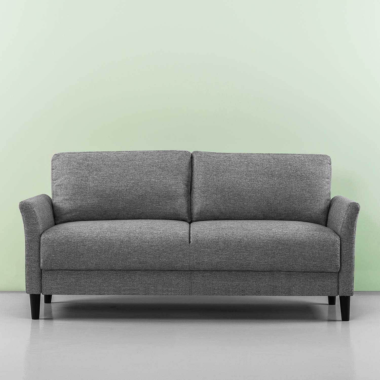 3 Seater Sofa Couch Bed Grey - Compact Modern Fabric Sofa for Living Room