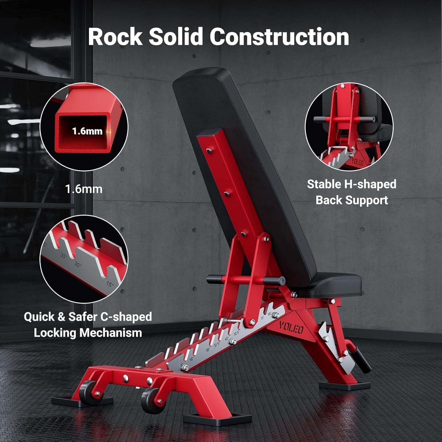 Commercial Grade Adjustable Bench 1000kg Heavy Duty Incline Press