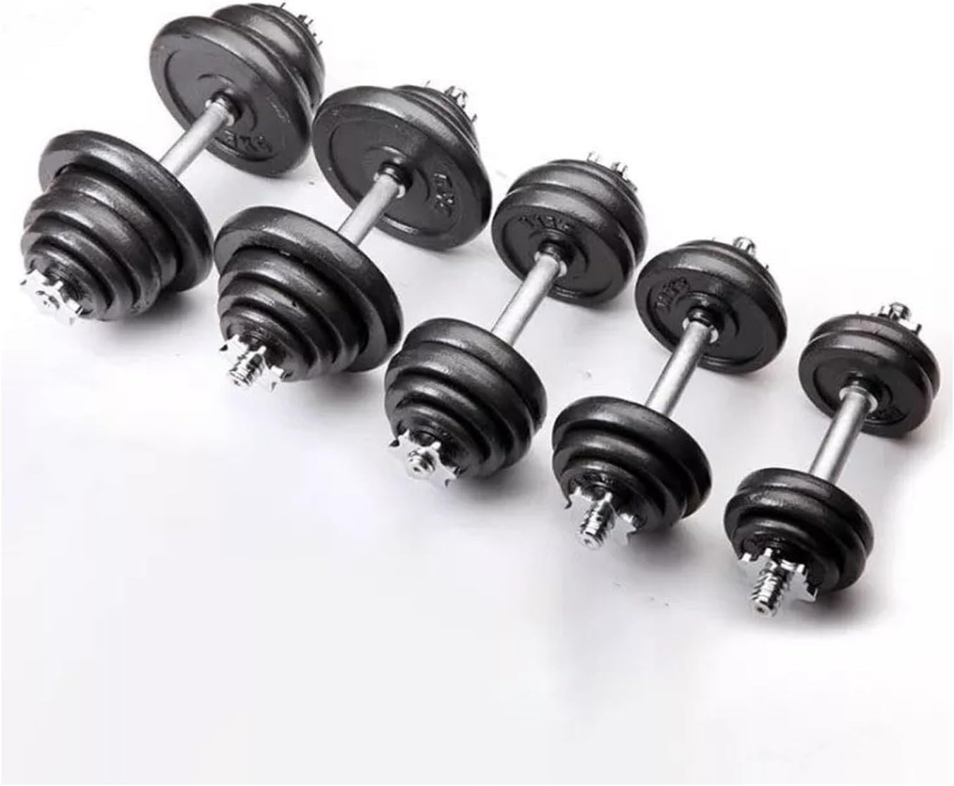 20kg Cast Iron Adjustable Dumbbell Set Non Slip Home Gym Strength Weights