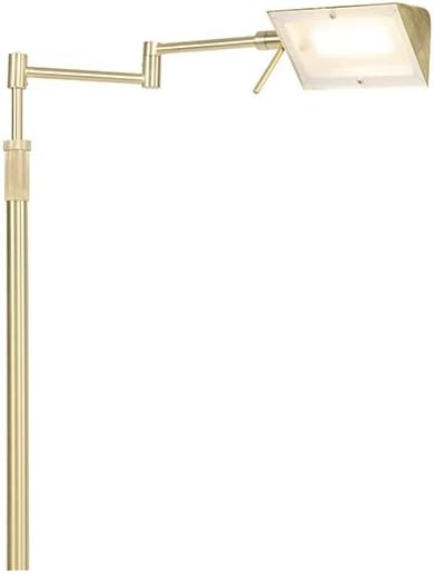 Brass LED Floor Lamp Touch Dimmer Tall Modern Standing Light Living Room