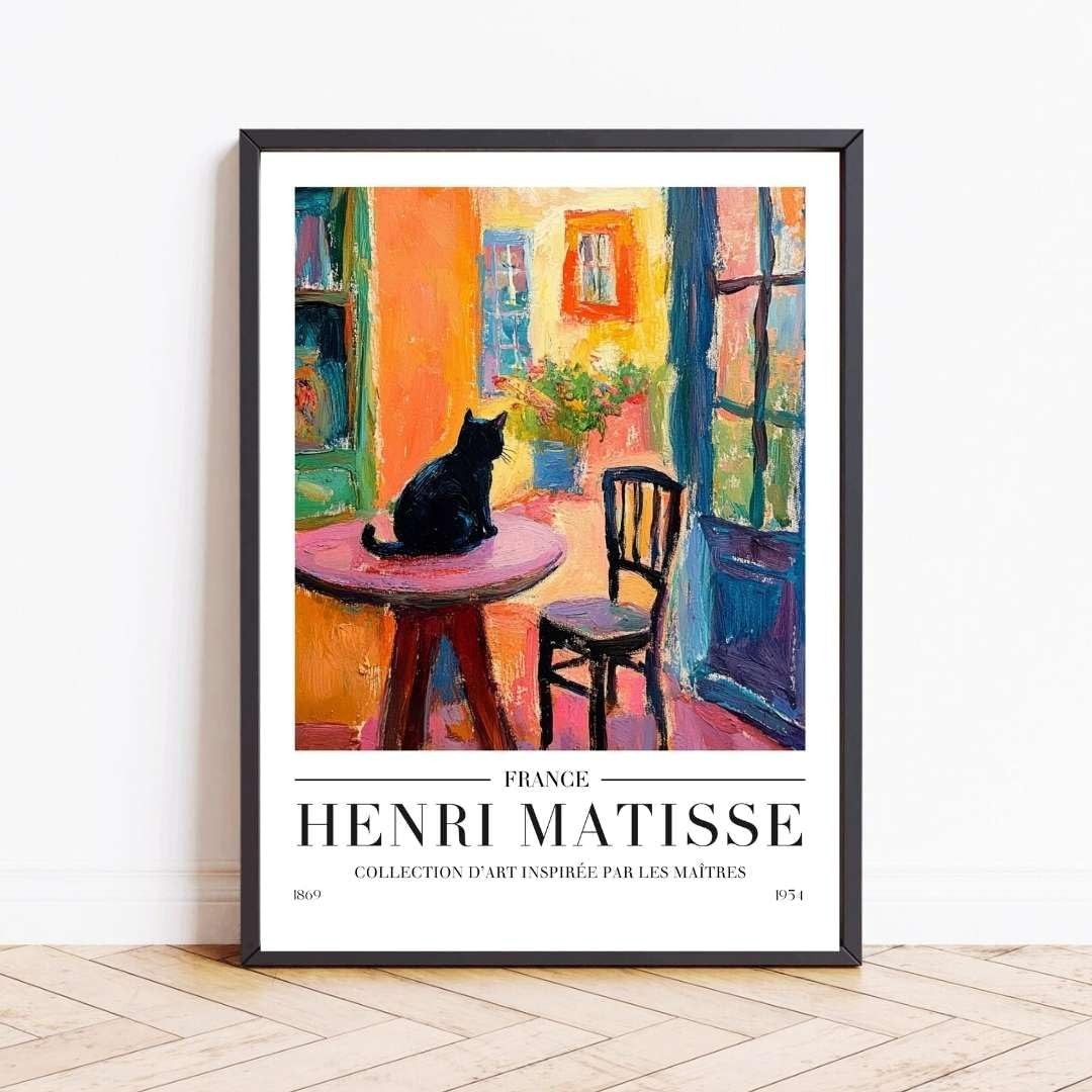 Henri Matisse Style Framed Wall Art A3 Colourful Poster Print