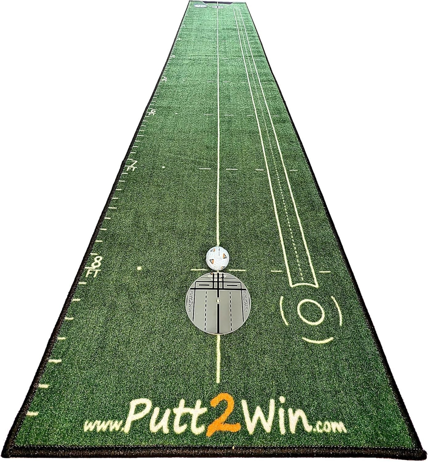 Indoor Golf Putting Mat Trainer Practice Green Alignment Mirror 6.5ft
