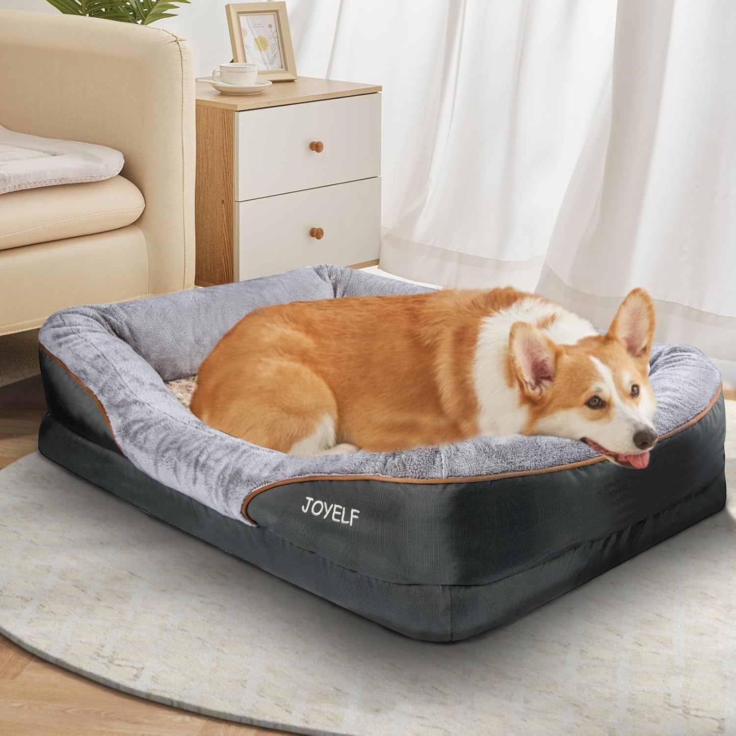 Large Orthopedic Memory Foam Dog Bed Washable Sofa 91x68x20cm