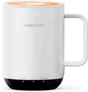 Smart Heated Coffee Mug 14oz Temp Control 120-150°F Warmer White